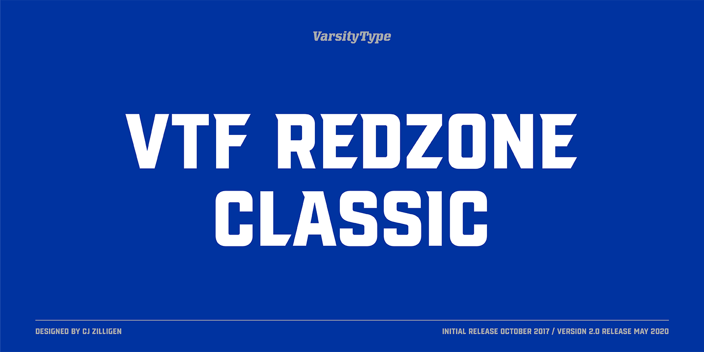Schriftart VTF Redzone Classic